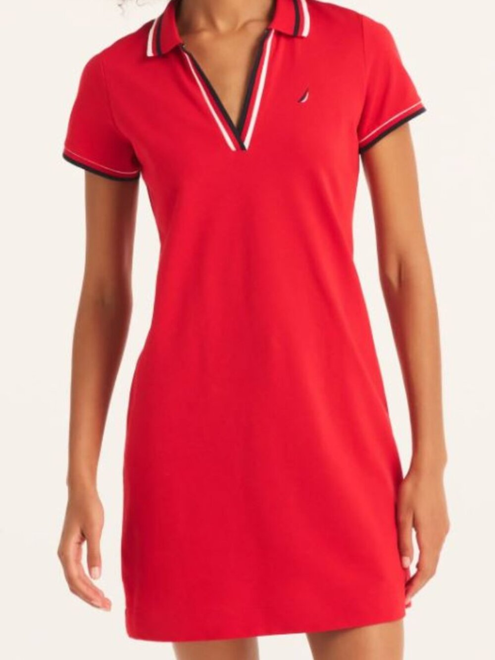Nautica NWT Knit Polo Dress - Red Sz M